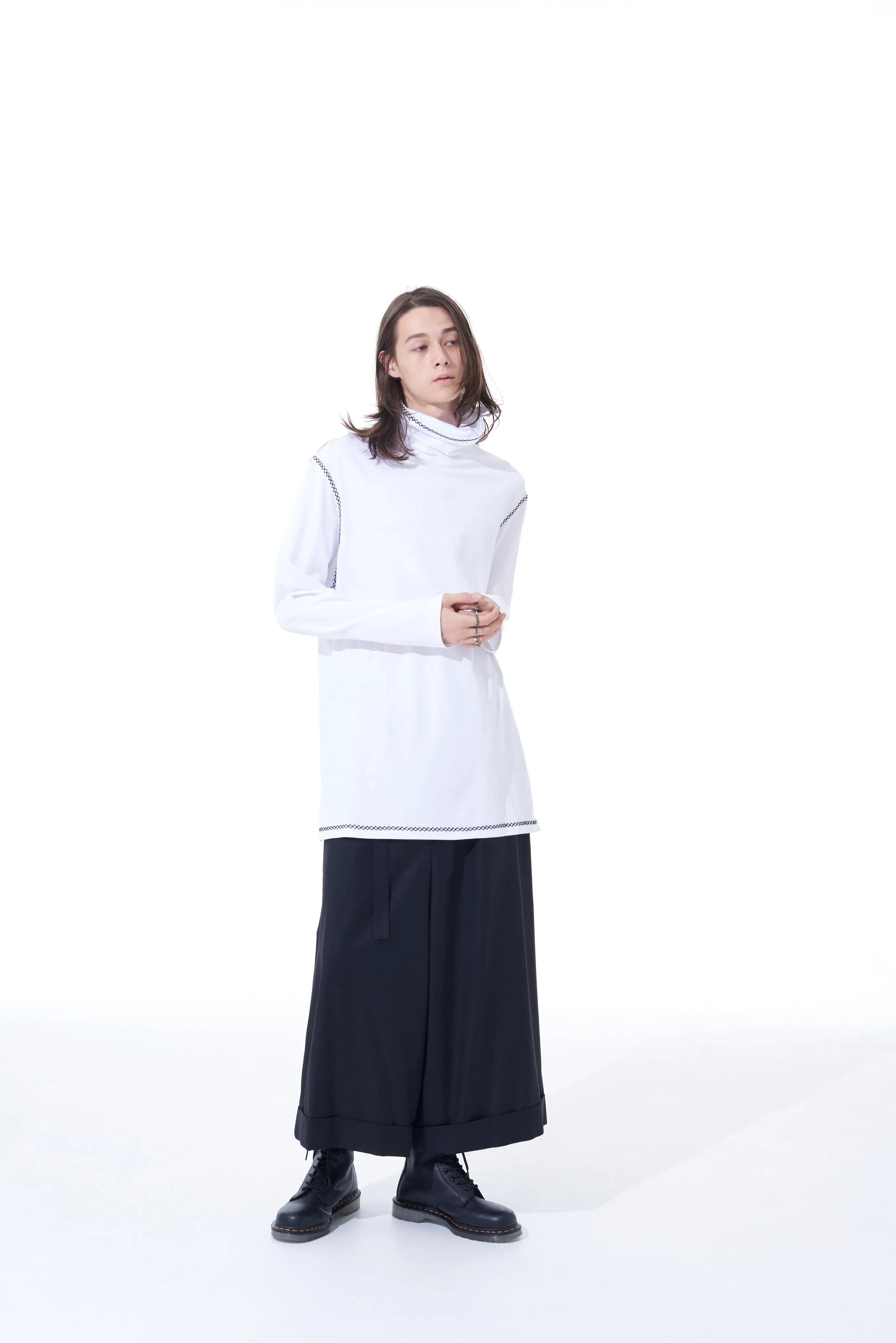 T/W GABARDINE BELTED PANTS