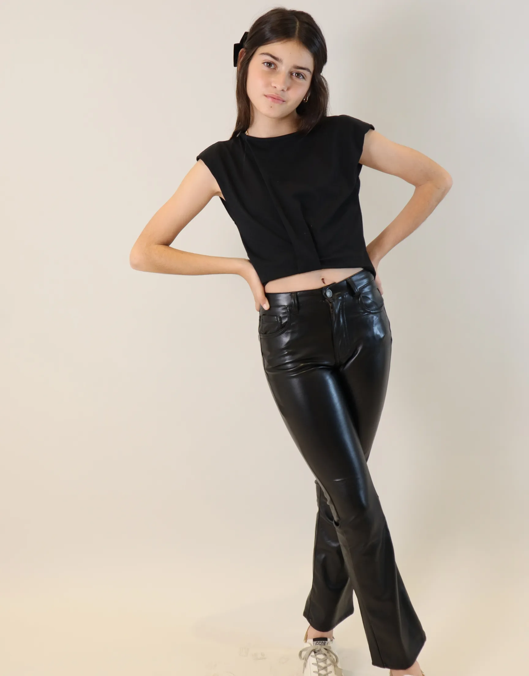 TWEEN LA STRETCH VEGAN LEATHER PANTS