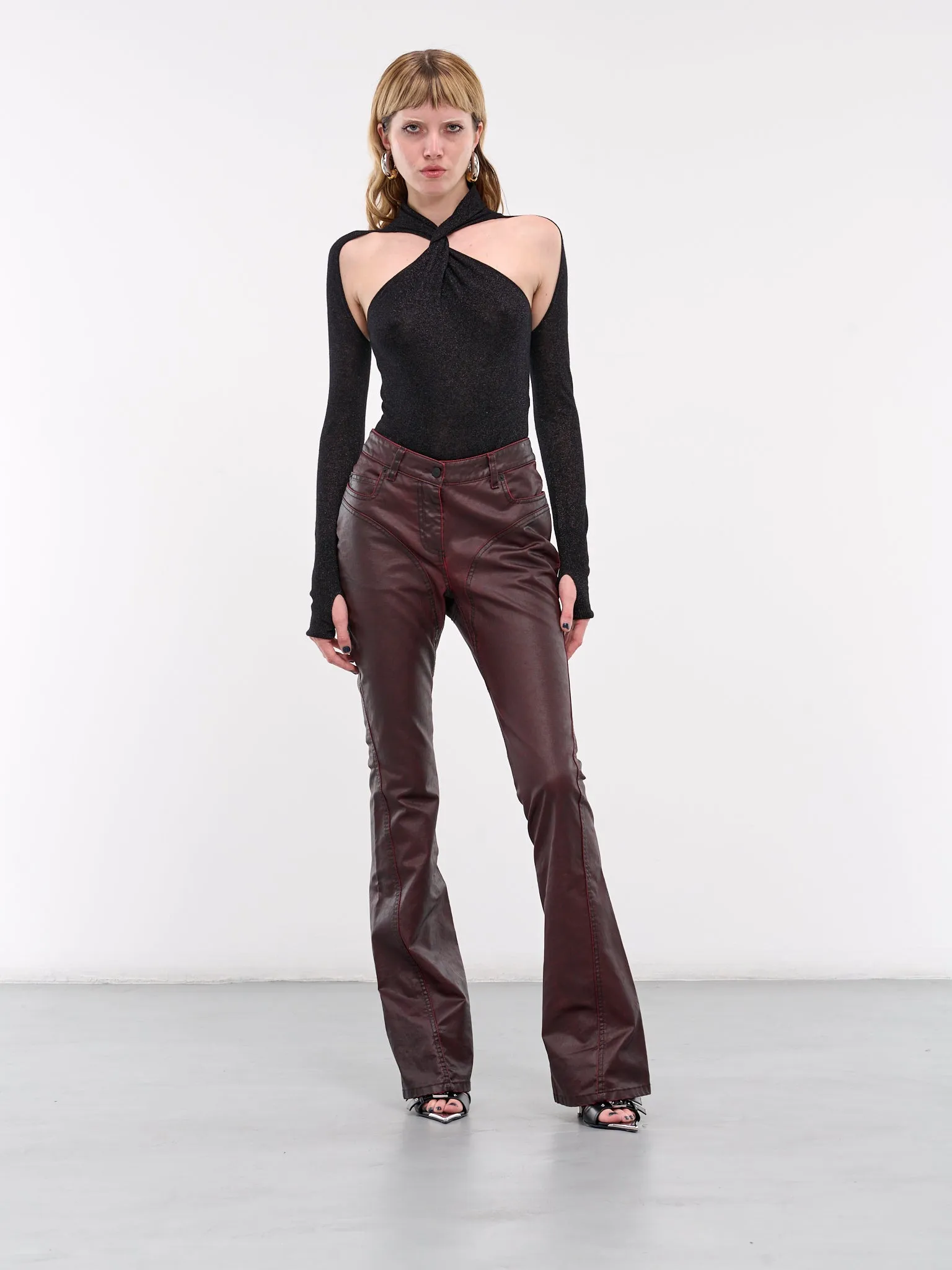 Vampire Waxed Denim Trousers (24F6PA0398286-VAMPIRE)