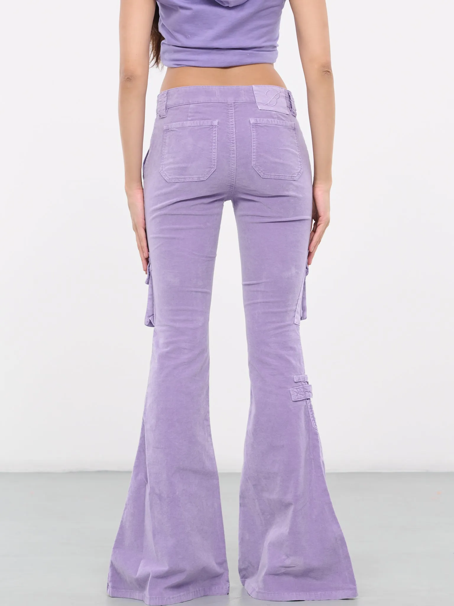 Velvet Flared Trousers (2P102A-N0747-JASMINE)