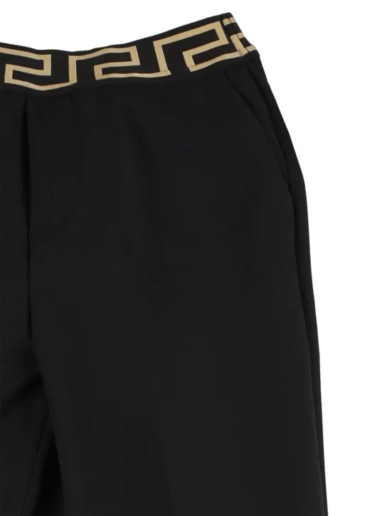 Versace   Greca logo stretch cady pants 