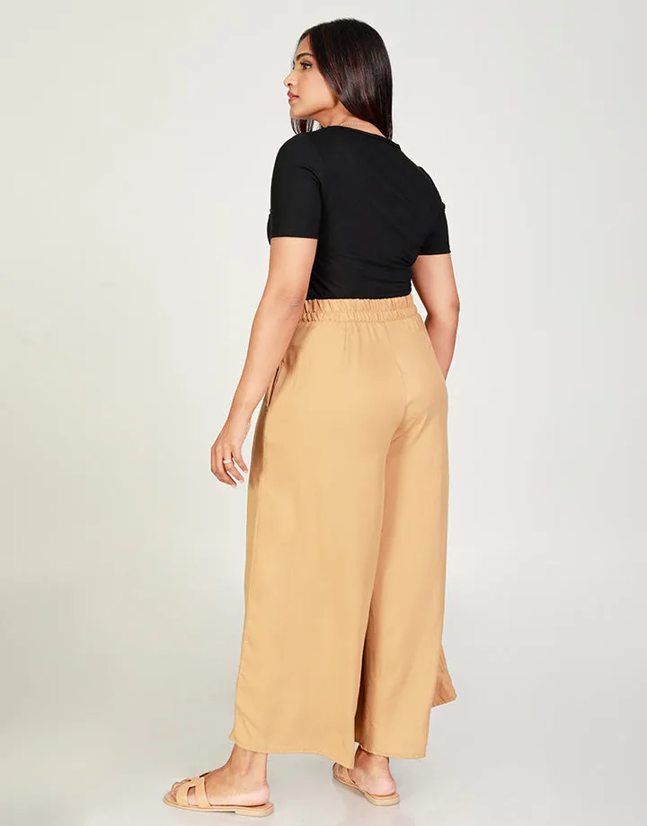 Viscose Flared Pants with Pockets