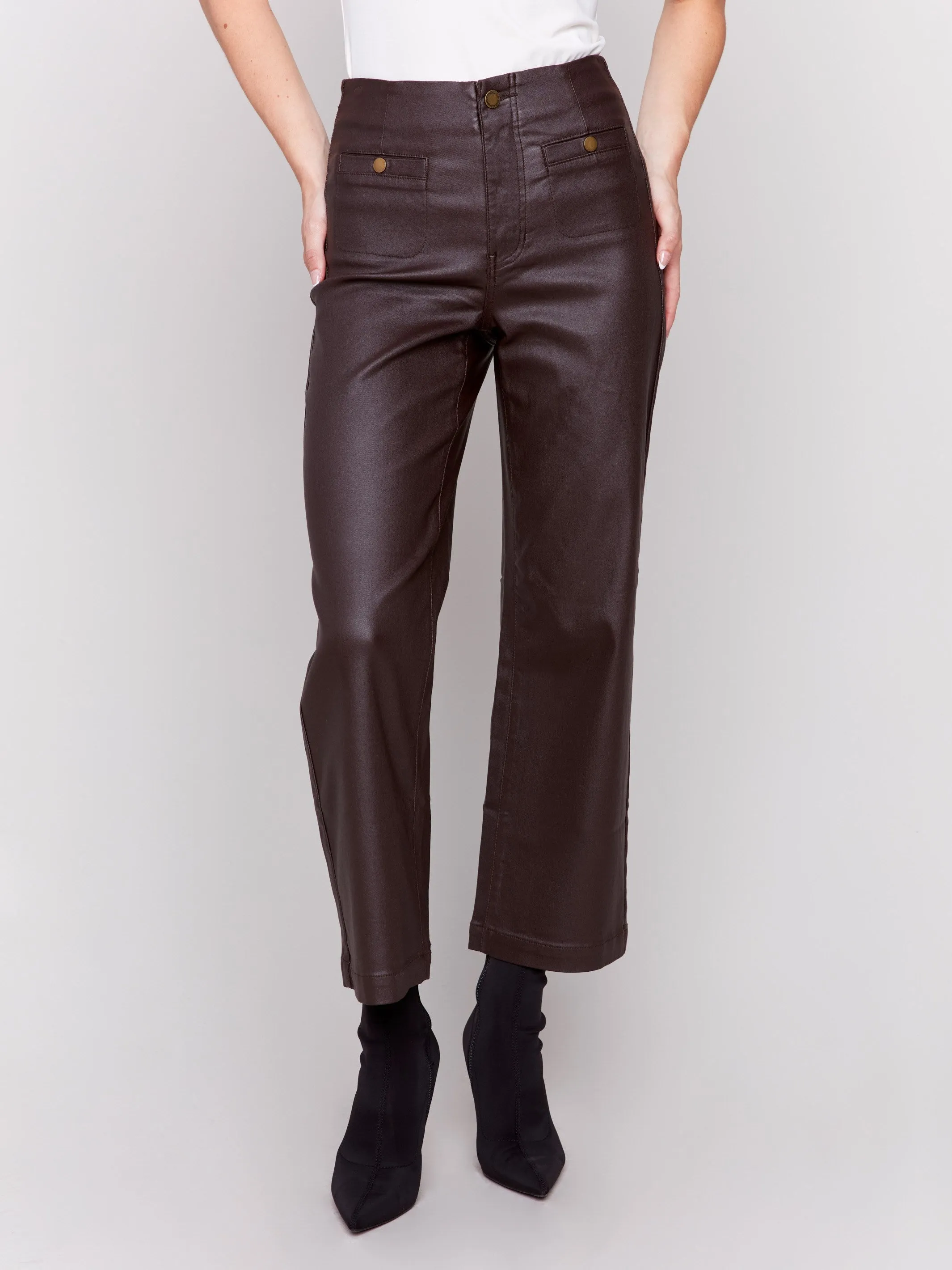 Wax Flared Pants - Mocha