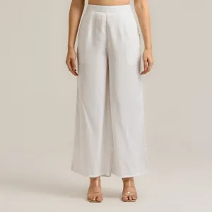 White Flared Palazzo Pants