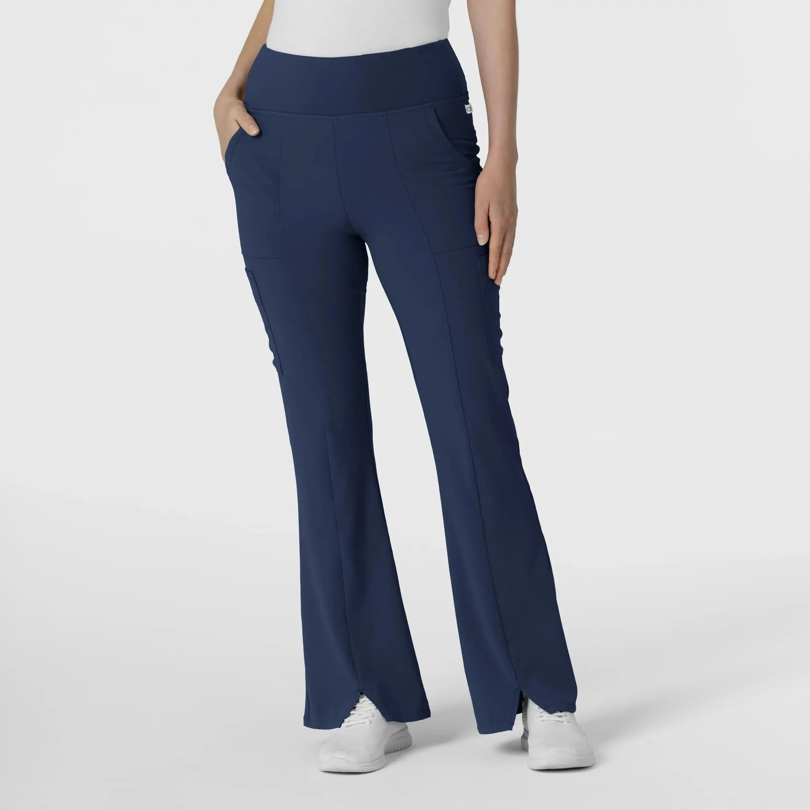 Wink Women's Cargo Flare Scrub Pant - Navy