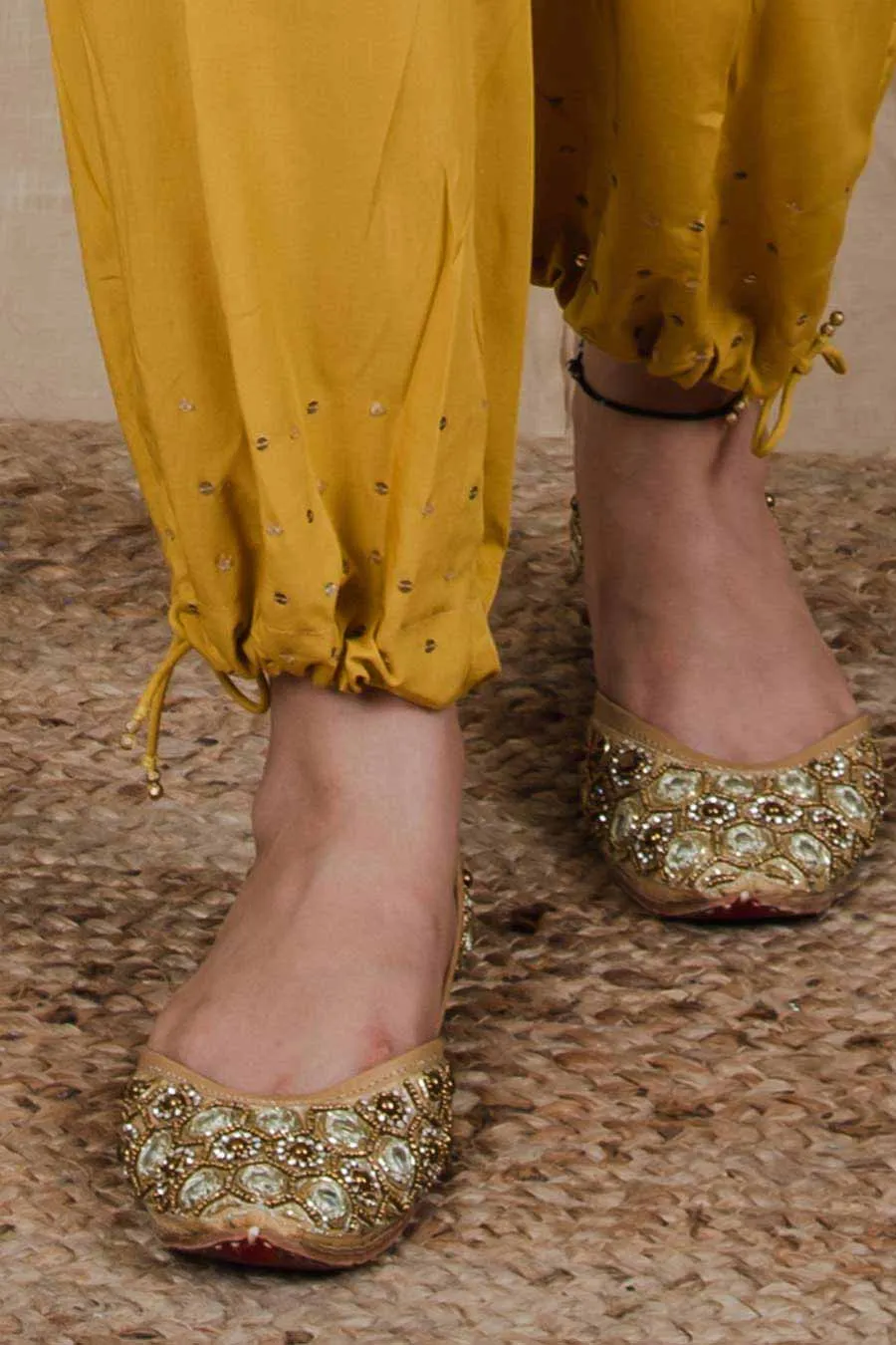 Yellow Embroidered Kurta & Pant Set